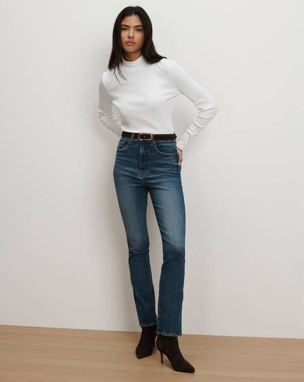Veronica Beard Lydia High Rise Slim Jeans in City Blast 26
